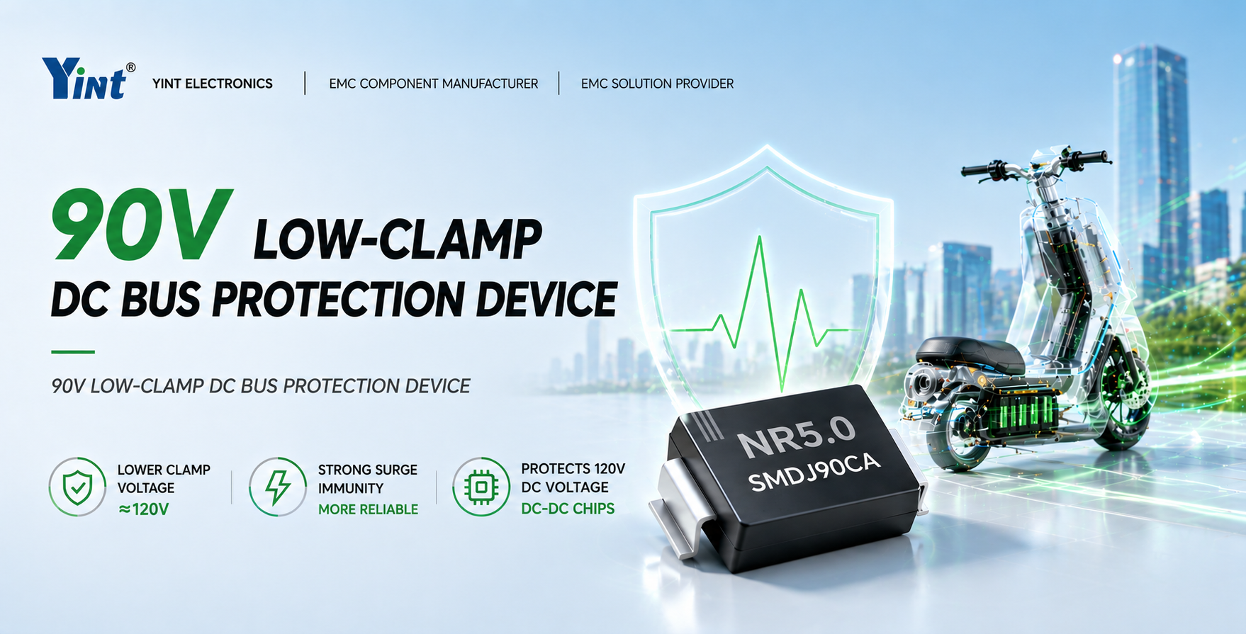 90V DC Bus Low-Clamping TVS Surge Protection Solution|120V Withstand DC